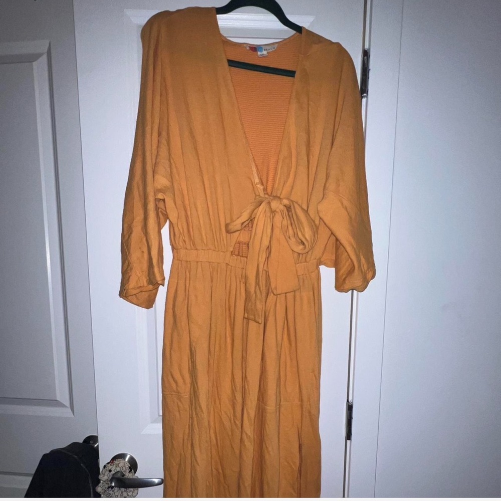 FREE PEOPLE beach yellow/orange maxi dress